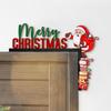 Creative Christmas Santa Ornament Wooden Door Hanger Ornament Wall Decoration For Holiday Party Supplies