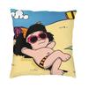 Happy Mafalda Square Pillow Cover Decoration Argentina Manga Quino Comic Cushion Cover Throw Pillow Sofa Doublesided Printing