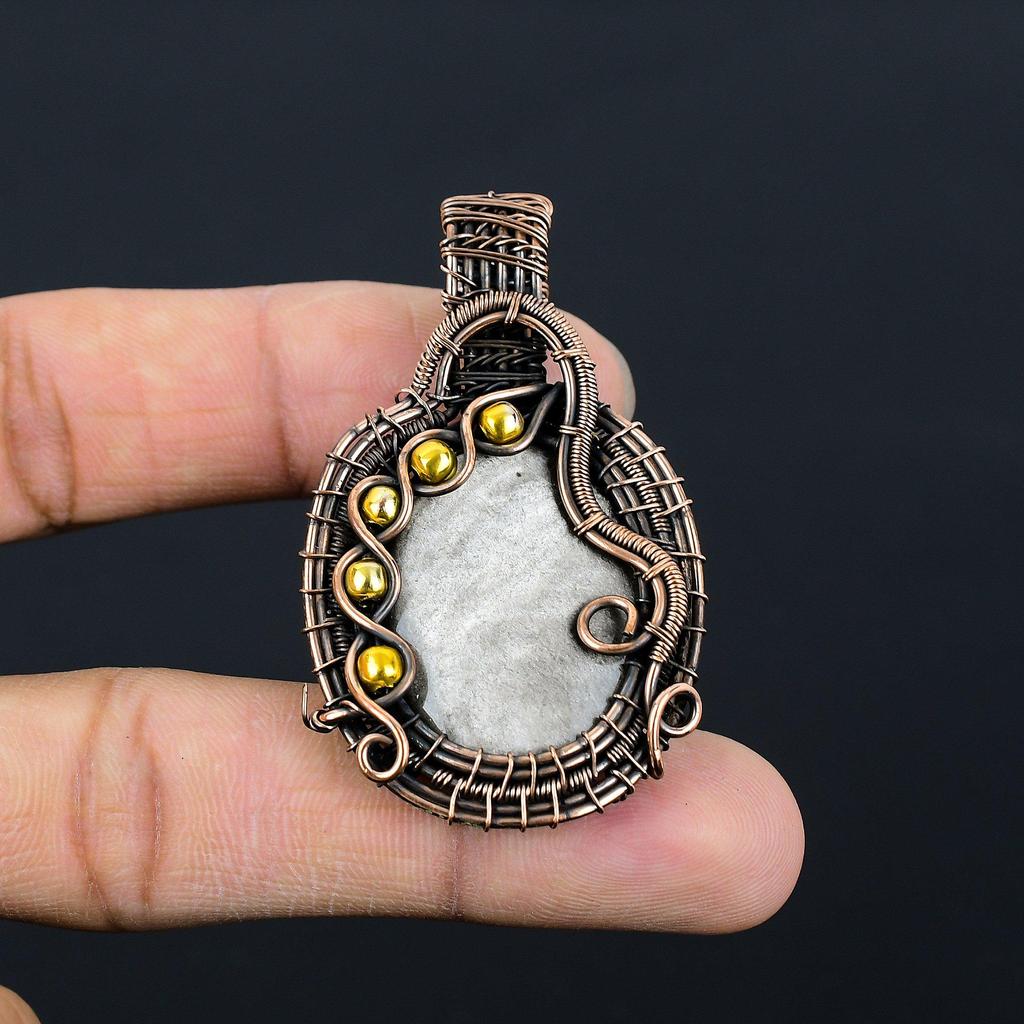 Серебряный блеск обсидиана драгоценный камень чистая медная проволока обернутая ювелирные изделия ручной работы кулон для подарка