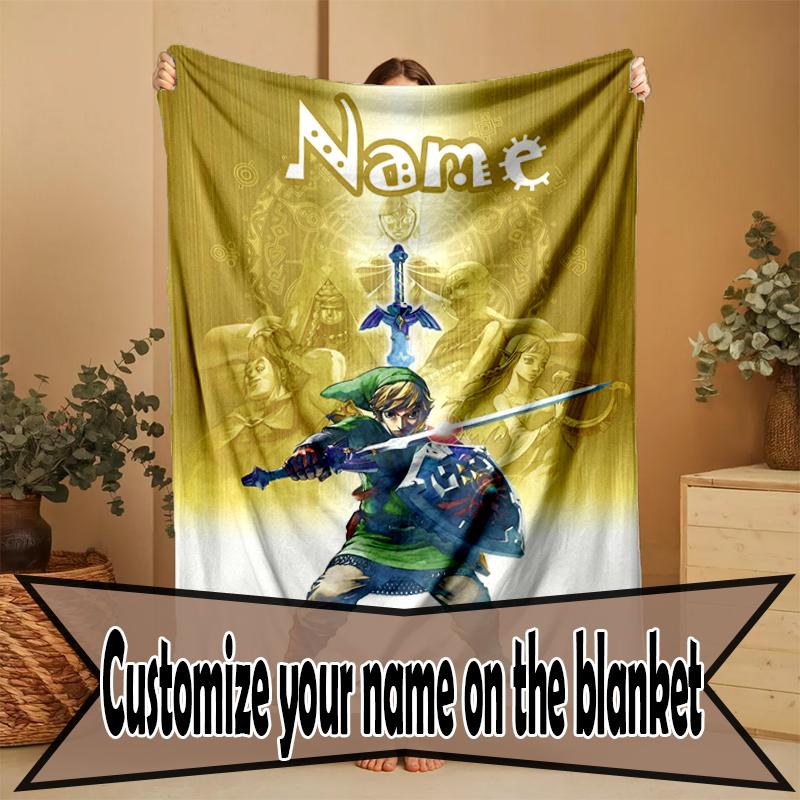 Custom Name Personalized Video games Print Blanket, Home Decor, Bedroom, Sofa, Camping, Couch, Gifts for Birthday Christmas