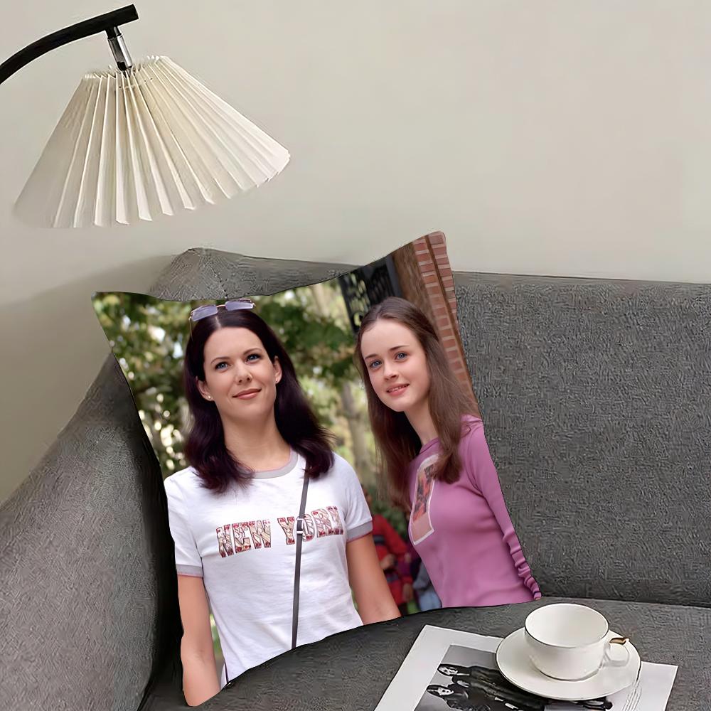 GGilmore GirlsS TV Series Cushion Cover Pillowcase Ultra Soft Skin Friendly Fabric Cloud Like Comfort Concealed Zipper