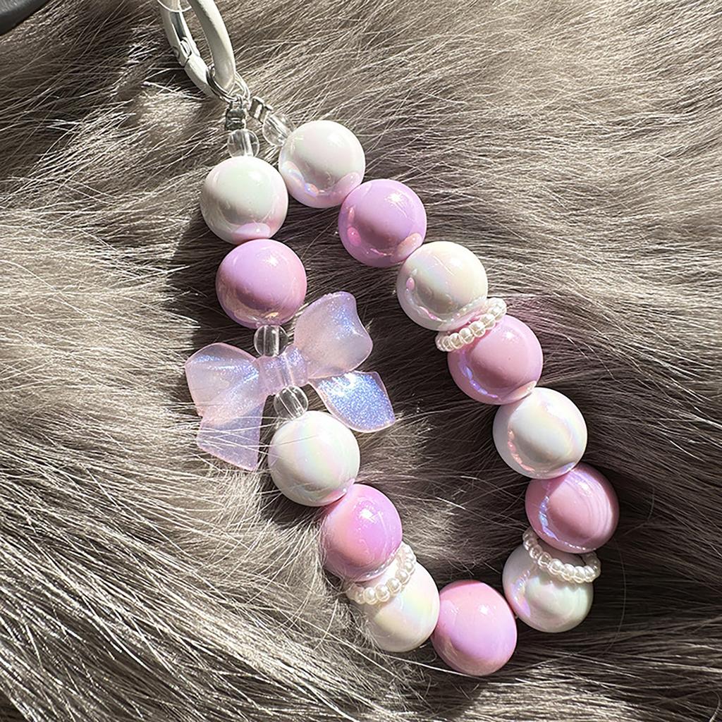 Милый кавайный мини-брелок с бантом конфетного цвета, мультяшный красочный телефон, шнурок для защиты от потери, кулон на рюкзак, украшение, подарки