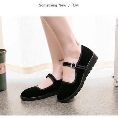 Старые пекинские тканевые туфли женские дышащие гостиничные туфли для мамы для танцев на площади резиновая подошва литье под давлением рабочие мягкая подошва низкий верх тканевые туфли