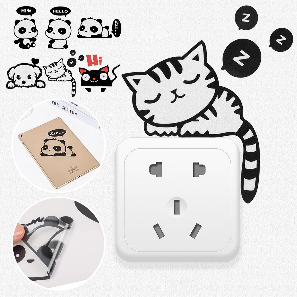 Наклейка Muralist Creative Notebook Спальня Панда Съемная Наклейка На Стену Наклейка Выключатель