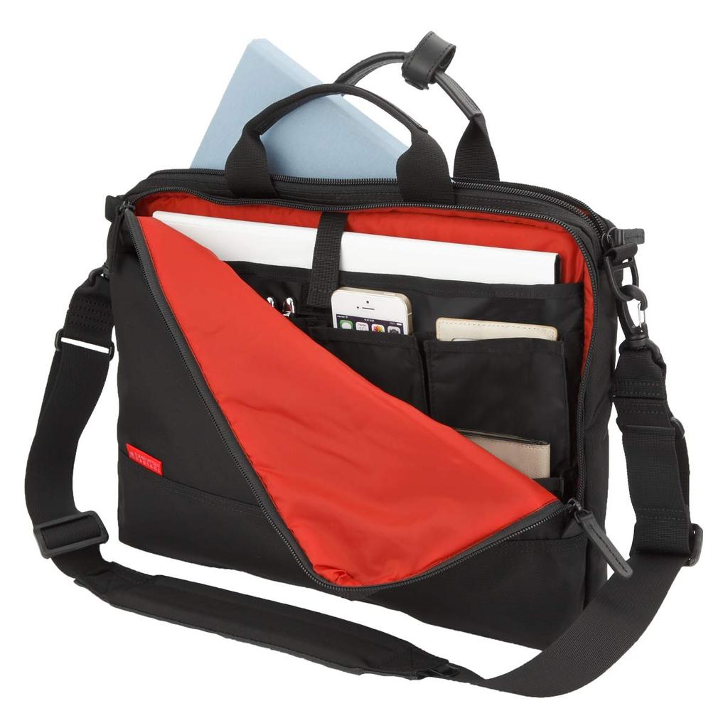 7011MB Slim Well Organized Briefcase Unisex [Manhattan Passage] (Midnight Blue)