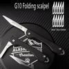 New Mini G10 Material Folding Knife Portable Detachable EDC Knife Hanging Keychain Pocket Knife Surgical Scalpel 10 Blades Free