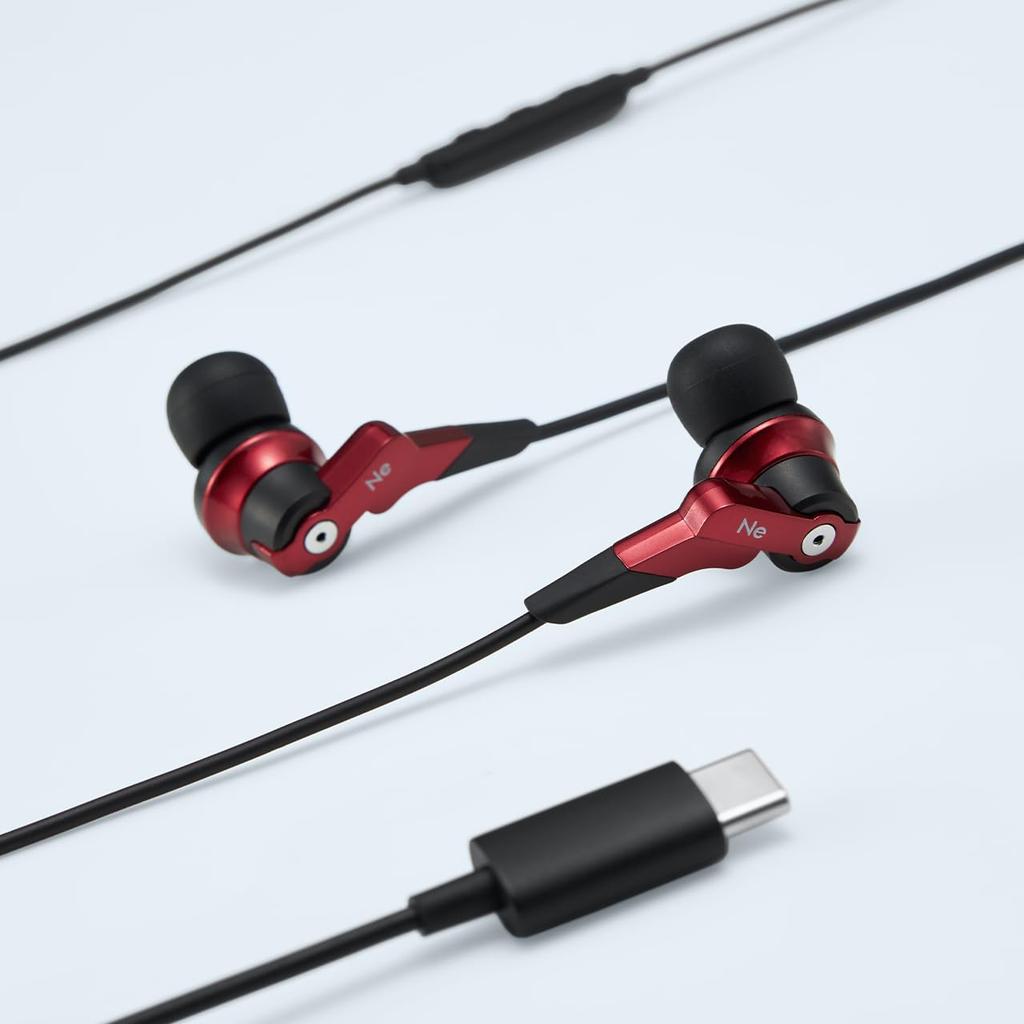 Radius New VOLT series standard model with heavy featuring a structure wired design HP-NHR11C High-Resolution USB-C Earphones ear's bass, High-MFD