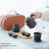 Nordic Black Pottery Quick Tea Set with Caddy and Gift Box