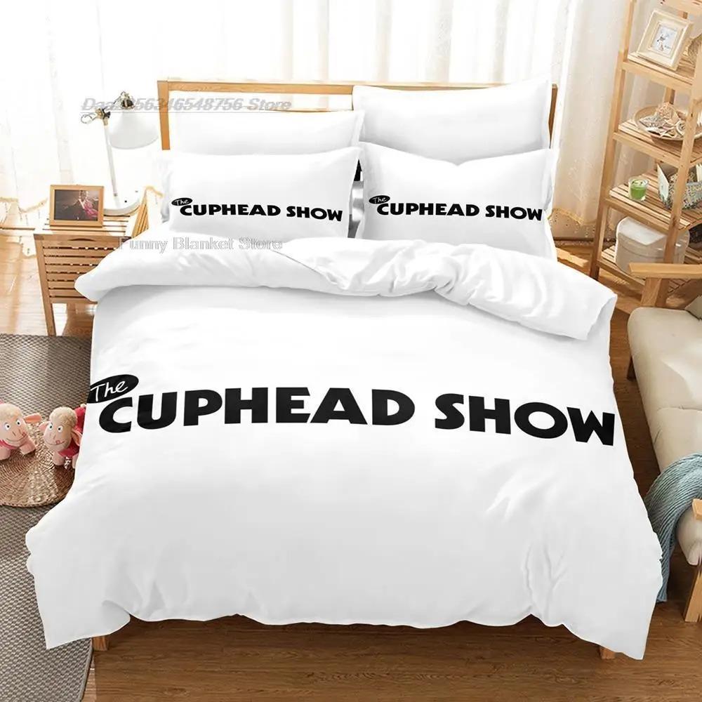 The Cuphead Show Bedding Set Single Twin Full Queen King Size Bed Set Aldult Kid Bedroom Duvetcover Sets 3D Print Anime Game