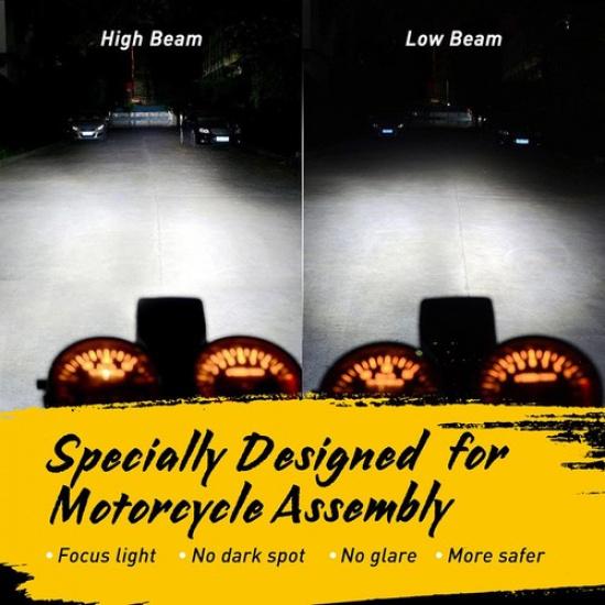 For H4 Motorcycle 6500K LED Hi/Low Beam Front Light Bulb Super Bright Headlight