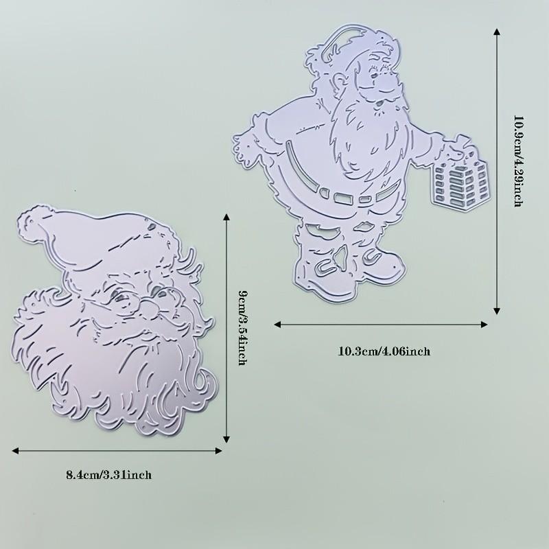 3 шт. Вырубки с рождественскими элементами для изготовления открыток, Рождественские вырубки Санта-Клауса, Рождественская вырубка снеговика, Металлическая форма для вырубки для скрапбукинга