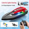 2.4G Высокоскоростной Пульт Дистанционного Управления Водонепроницаемый Электрический Скоростной Катер с Огнями для Детей