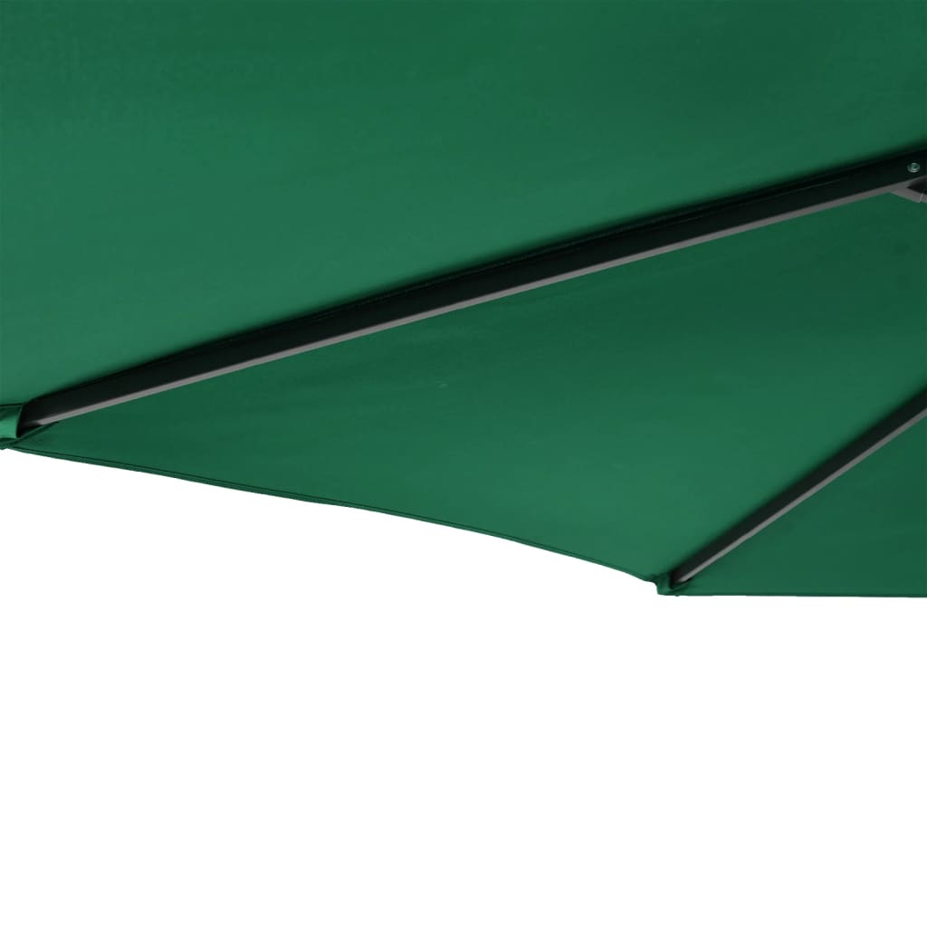 Vidaxl Parasol Ogrodowy Na Stalowym Słupku, Zielony, 225X225X212 Cm