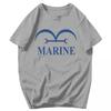 Men T Shirt One Piece Marines Flag Navy Anime Pops Y2K Graphic Tees Unisex Clothing T Shirts