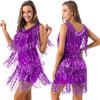 Women's Glitter Sequin Ballroom Latin Dance Dress Sleeveless Sparkle Party Cocktail Dresses