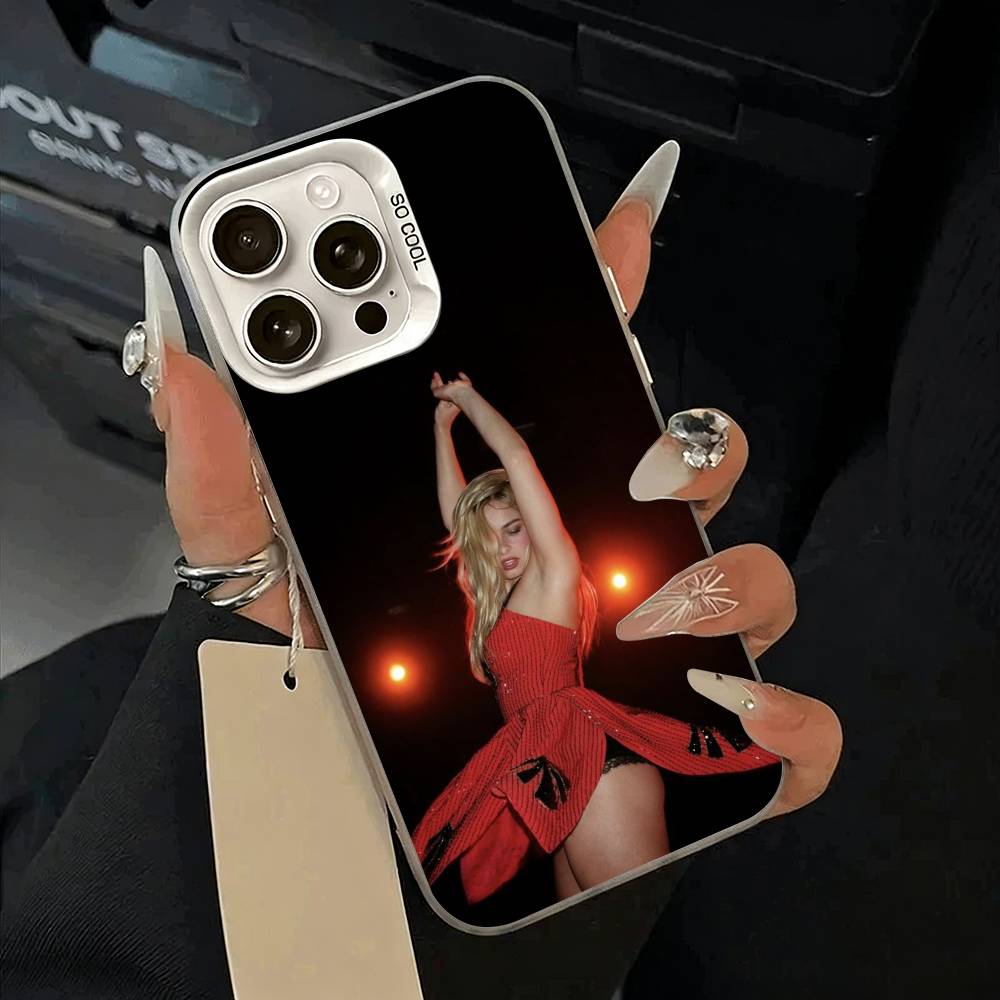 Чехол для телефона Addison Rae для iPhone 11 12 13 14 15 16 Pro Max Plus белый Серебристый Чехол для телефона