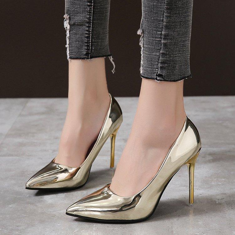 Fashion Women Pumps High Heels Silver Sexy High Heels Shoes for Women Stilettos Fashion Luxury Wedding Party Shoes Big Size