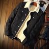 2025 Winter Fleece-lined Thickened Denim Jacket Men's Korean Trendy Loose Fit Top Japanese Style Jacket For Men
