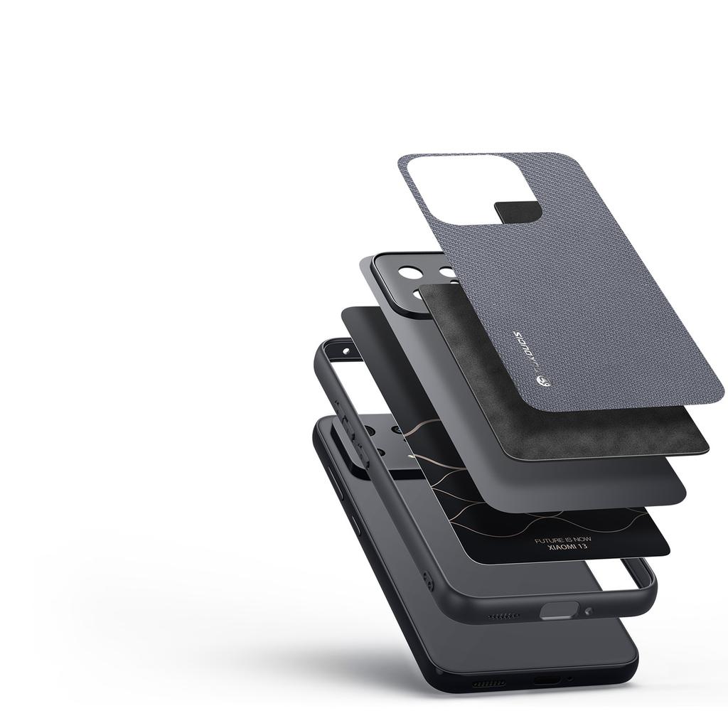 Dux Ducis Fino Grey Silicone Case for Xiaomi 13 with Protective Frame