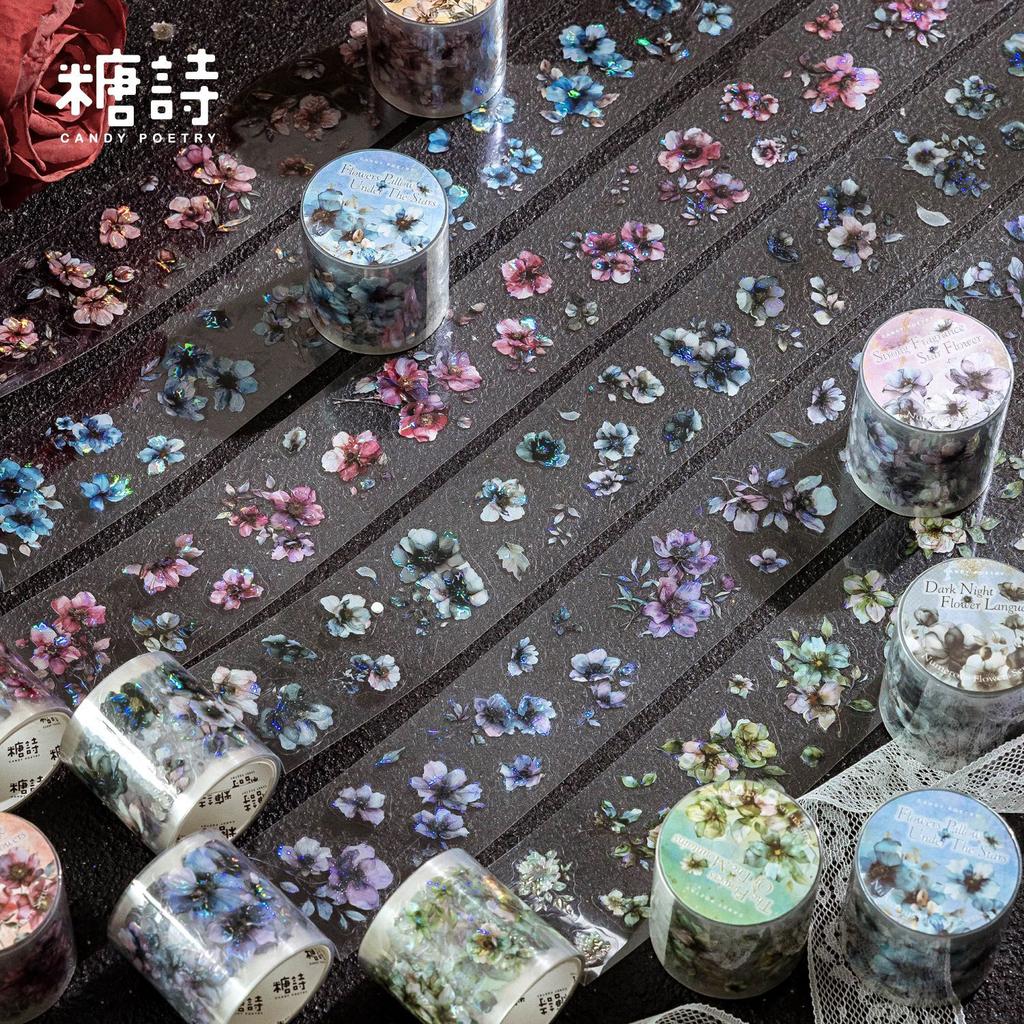 1pcs/1lot Decorative Adhesive tapes numerous flowers Scrapbooking DIY Paper Scrapbooking Stickers