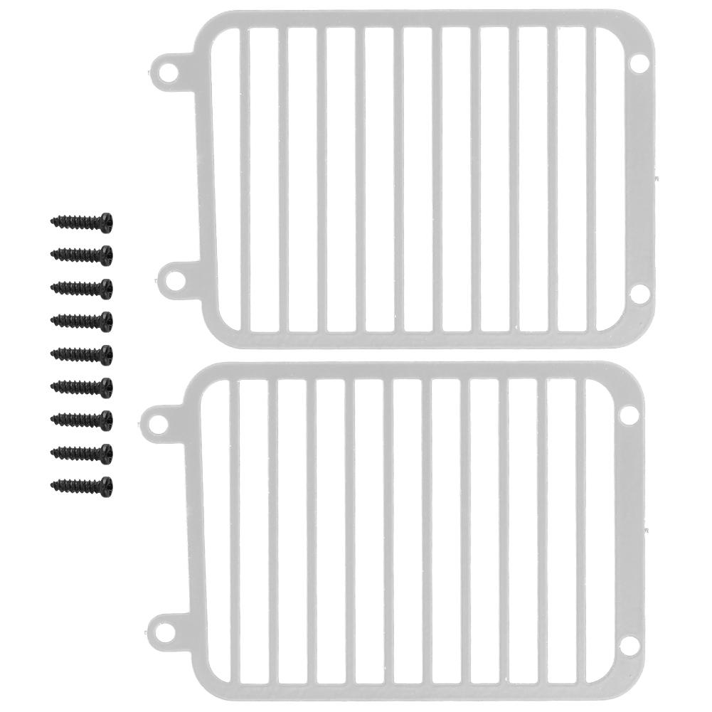 Metal Front Headlight Grille Light Cover for TRAXXAS TRX6 TRX4 1 10 Crawler Car AccessorySilver