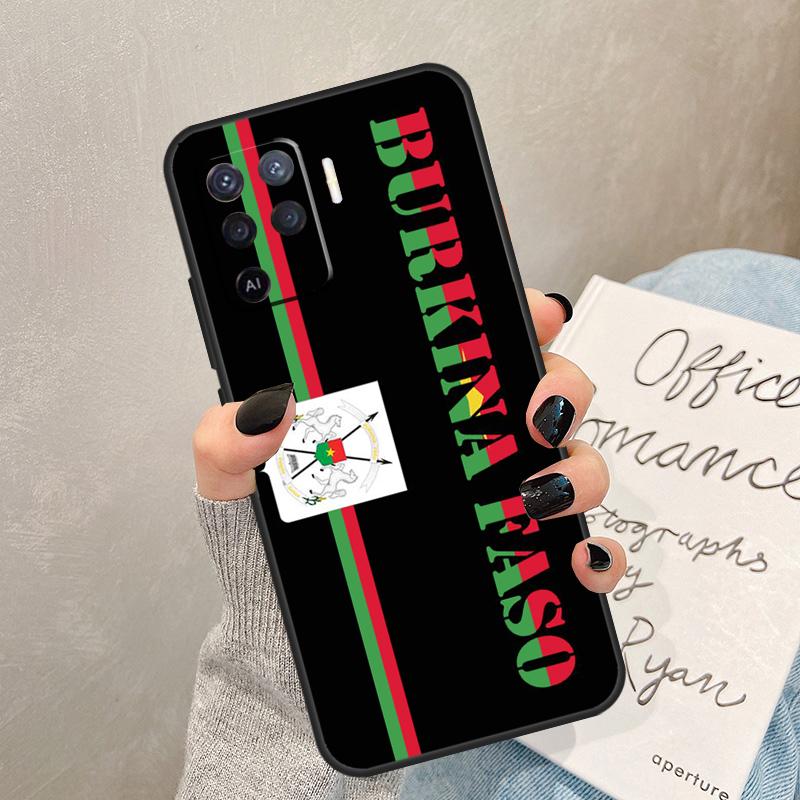 Burkina Faso Flag Case For Oppo A78 A98 A18 A38 A58 A60 A80 A40 A77 A57 A17 A74 A54 A94 A96 A76 A16 A15 A5 Pro