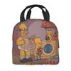 The S-Simpsons Face Accessories Insulated Lunch Bag For Travel Food Storage Bag Portable Cooler Thermal Lunch Boxes