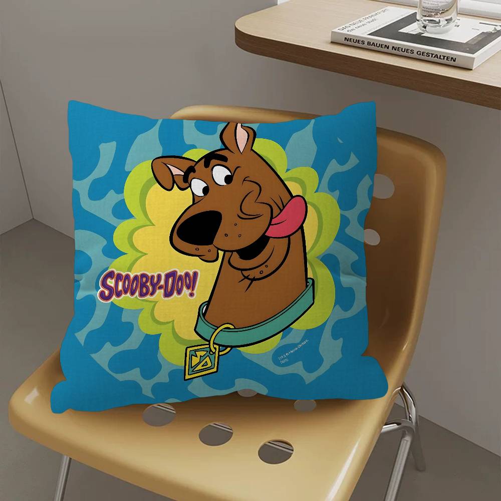 SScoobys Cartoon DDoos Office Cushion Pillowcase Car Cushion CoverXCM Lumbar Pillowcase Sofa Pillowcover