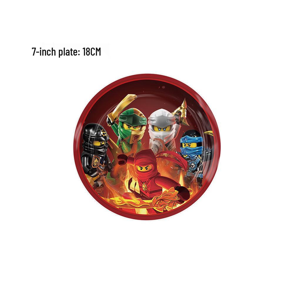 Набор тарелок и стаканов для детской вечеринки в стиле Ниндзяго
