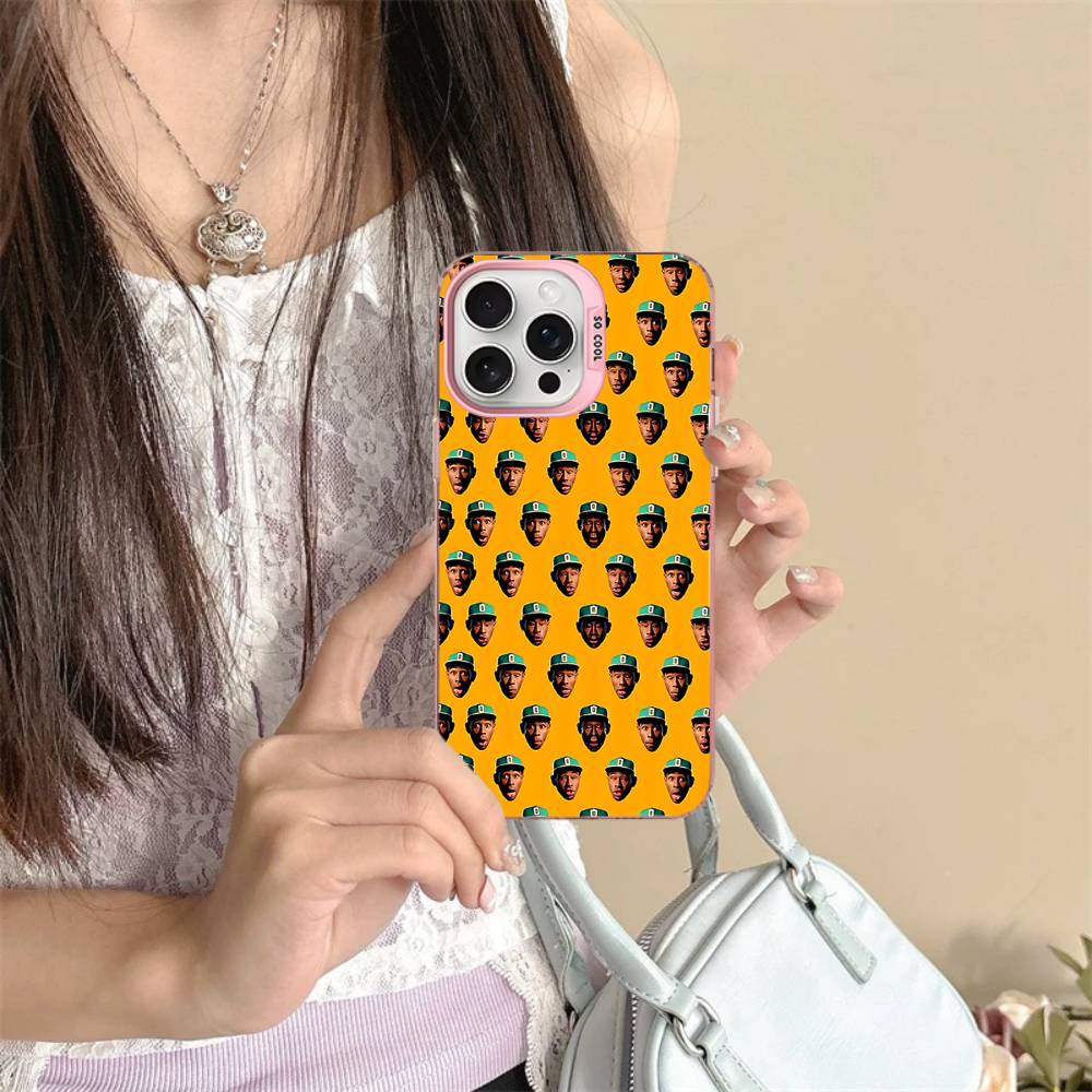 T-Tylers The Creator Rapper For Iphone 15 14 13 Plus 17 16 12 11 Pro Max Matte Colored Silver Luxury Phone Cover