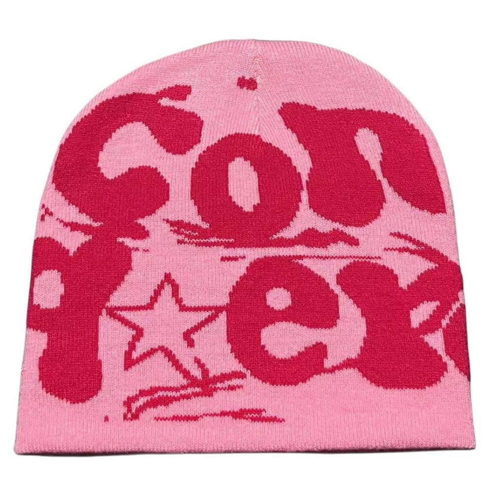 Fashion Letter Beanie Hat for Women Men Comfortable Knit Hat PullOver Cap Girls Y2K Skull Cap Sport Hat Adult Headdress