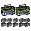 12 Pcs Candy Gifts Cookie Boxes 80s Party Favors Cassette Tape Table Decor Radio Bags Packing Cases Paper Retro Decorations