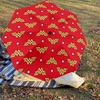 1PC Warner Wonder Woman logo stars Automatic Open/Close Umbrella with Windproof, 49-Rib Sturdy Canopy, Durable Ribs1266A
