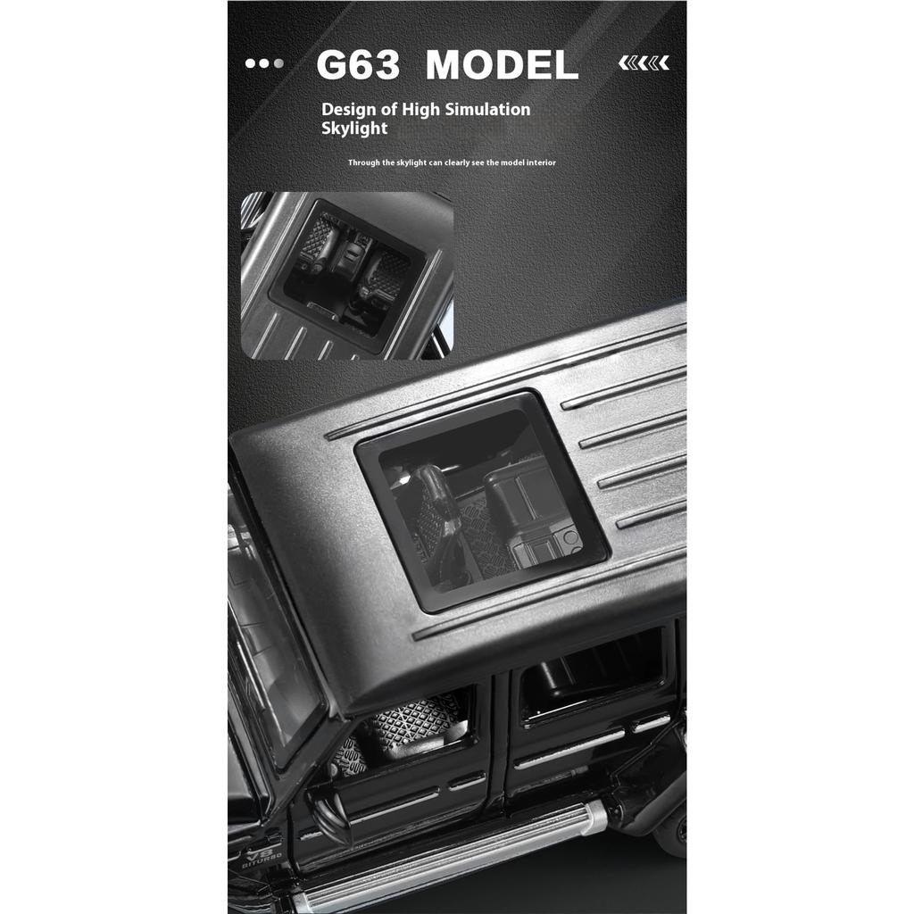 Игрушечная модель автомобиля Benz G63 из сплава в масштабе 1/32 со звуком, светом и пружинным механизмом - Идеальный подарок для детей и автолюбителей - Подлинная