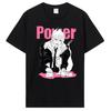 Футболка с аниме Harajuku Manga Power Графические футболки крутая модная женская хлопковая футболка унисекс Топ Ropa Hombre Camisetas Одежда унисекс