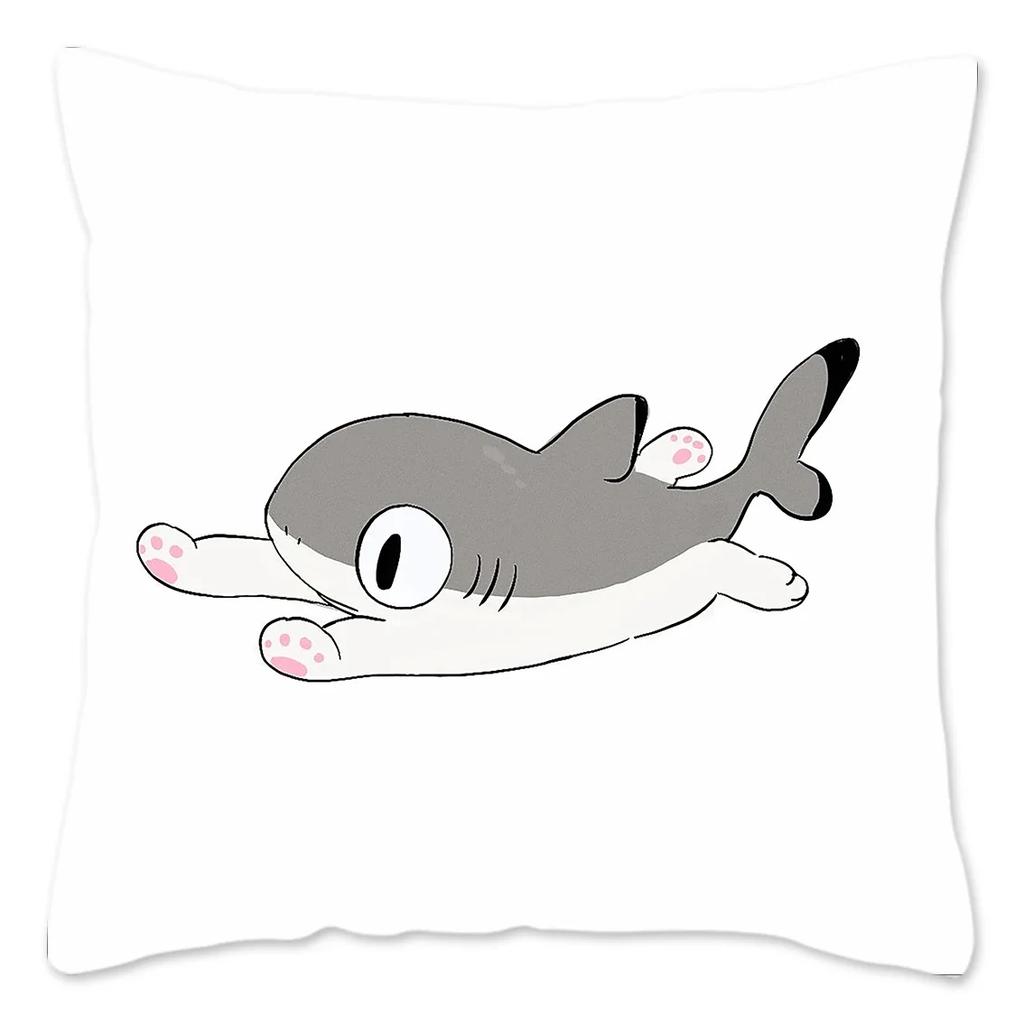 Забавная наволочка CatShark, украшение для дома, полиэстеровая наволочка для дивана, кавайная наволочка для подушки, fundas cojines X