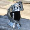 Closed Renaissance Knight's Helmet - Mid Century Costume Replica 18 Gauge Polished Steel,