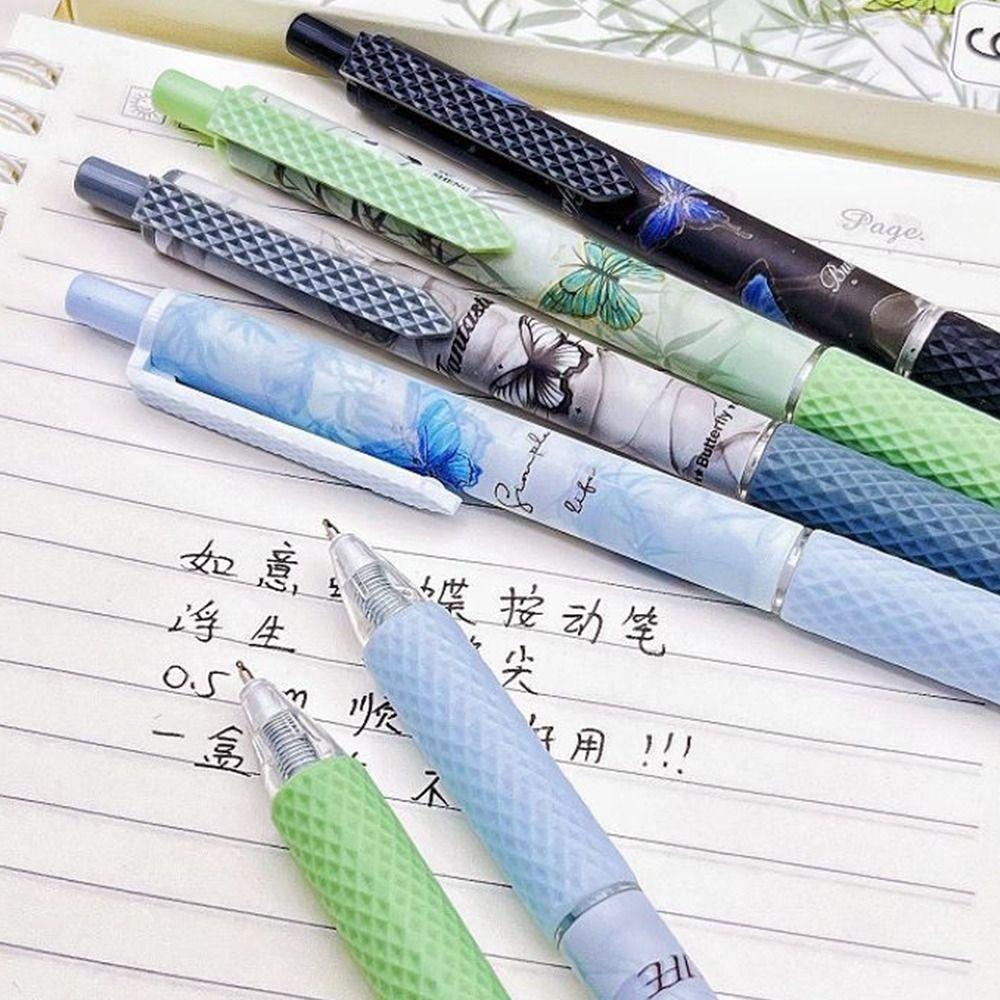 Black Ink Signature Pen 0.5mm Writing Stationery Creative Black Gel Pen Student
