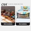 Bedside Storage Pocket Stuffed Animal Net for Kids, Toy Organizer & Car Trunk Durable Nylon Mesh Cargo Net, 70/80cm Stretchy Double Layer Bedroom