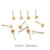 10-100 шт./лот, фурнитура для сережек, штифты для сережек, шпильки для изготовления ювелирных изделий, золотые ушки сзади, серебристые для сережек «сделай сам»