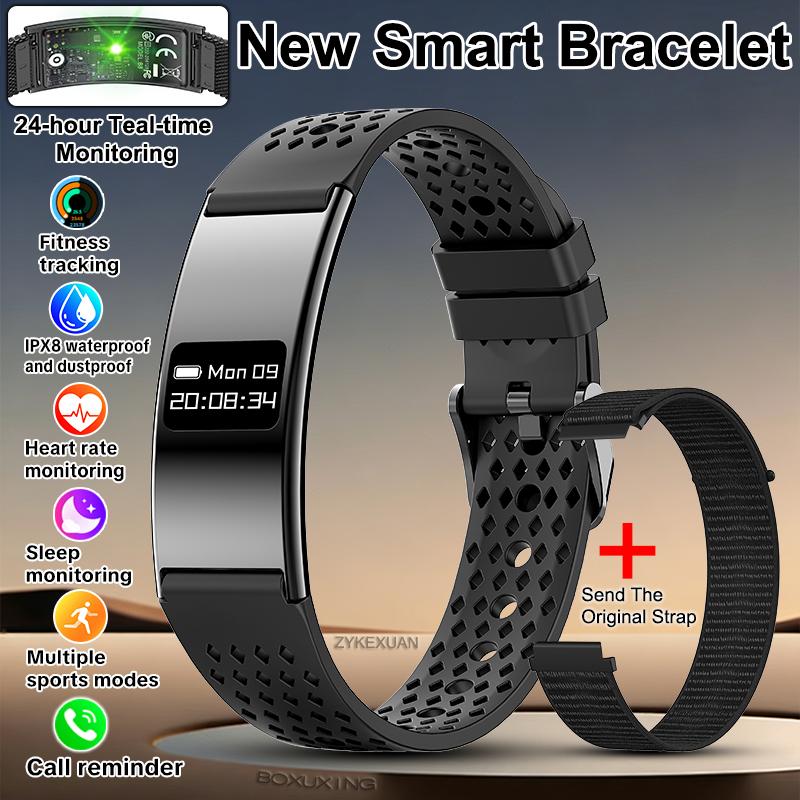 New Smart Bracelet Men Fitness Tracker IPX8 Waterproof Heart Rate Sleep Monitor Outdoors Sports Smartwatch Band For Android IOS