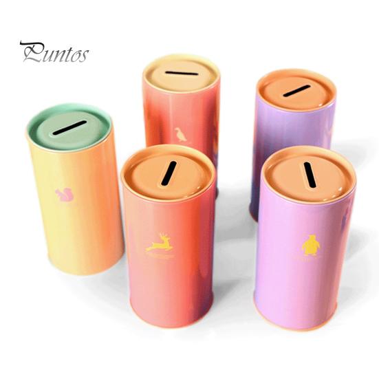 Металлическая копилка большой емкости с рисунком животных, детский цилиндрический сберегательный банк, инструмент для финансового управления