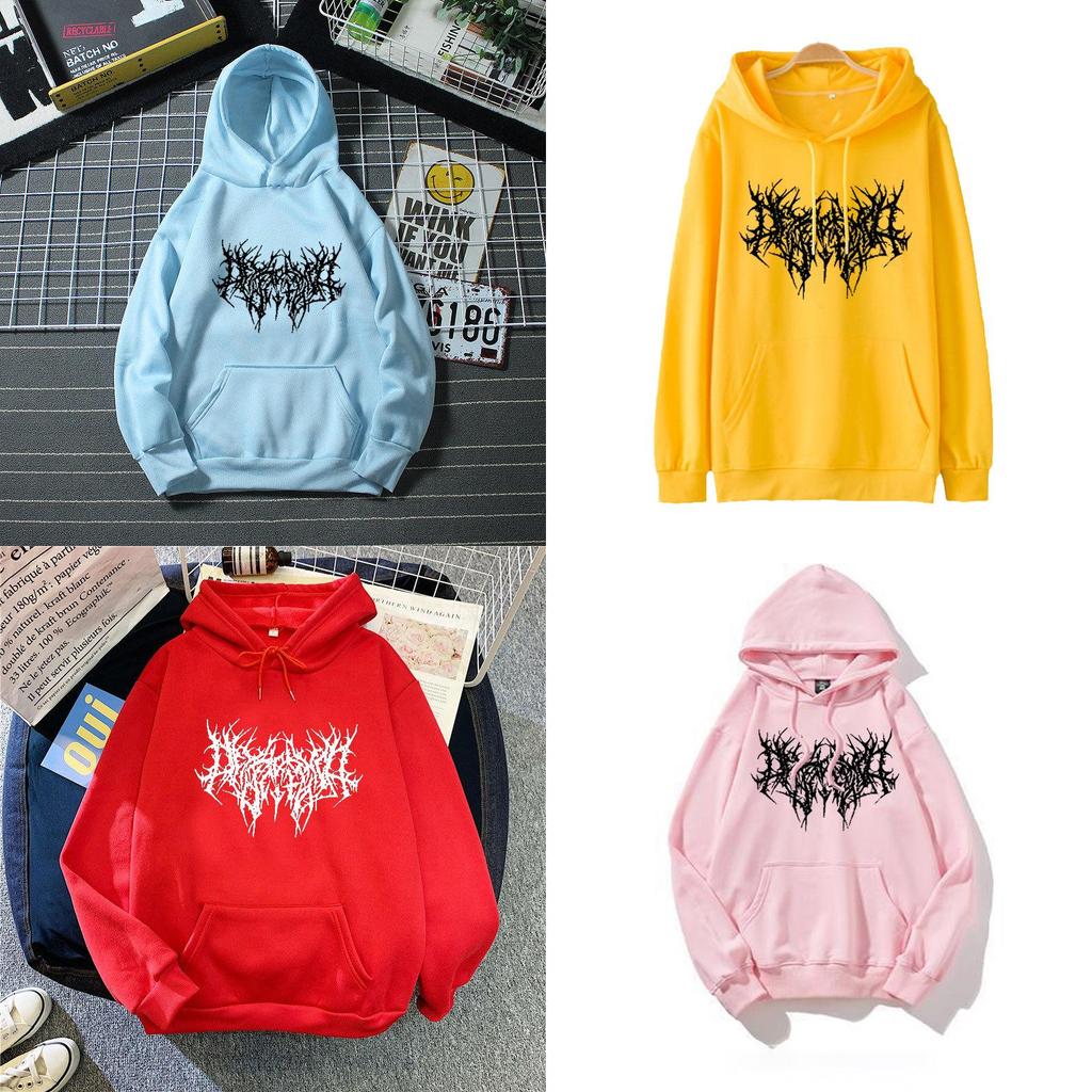 Худи в готическом стиле с капюшоном для женщин с принтом Streetwear Зимняя мода