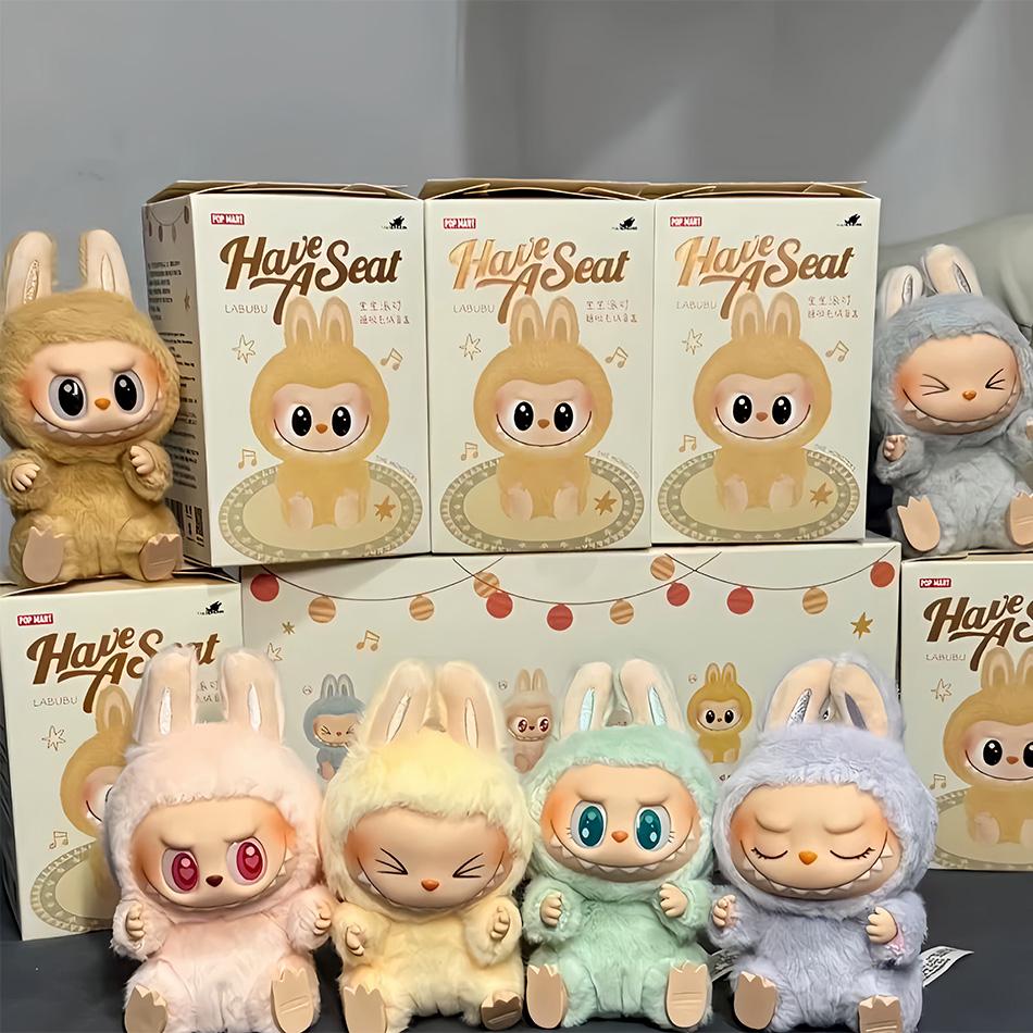 2025 Новинка Горячая Распродажа Лабубу Пулли Ткань Ручной Работы Сидящая Вечеринка Виниловая Плюшевая Слепая Коробка Милая Кукла Игрушка Подарок Декоративные Украшения