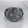 Vintage Viking Totem Double Axe Men's Ring Personalized Jewelry Gift