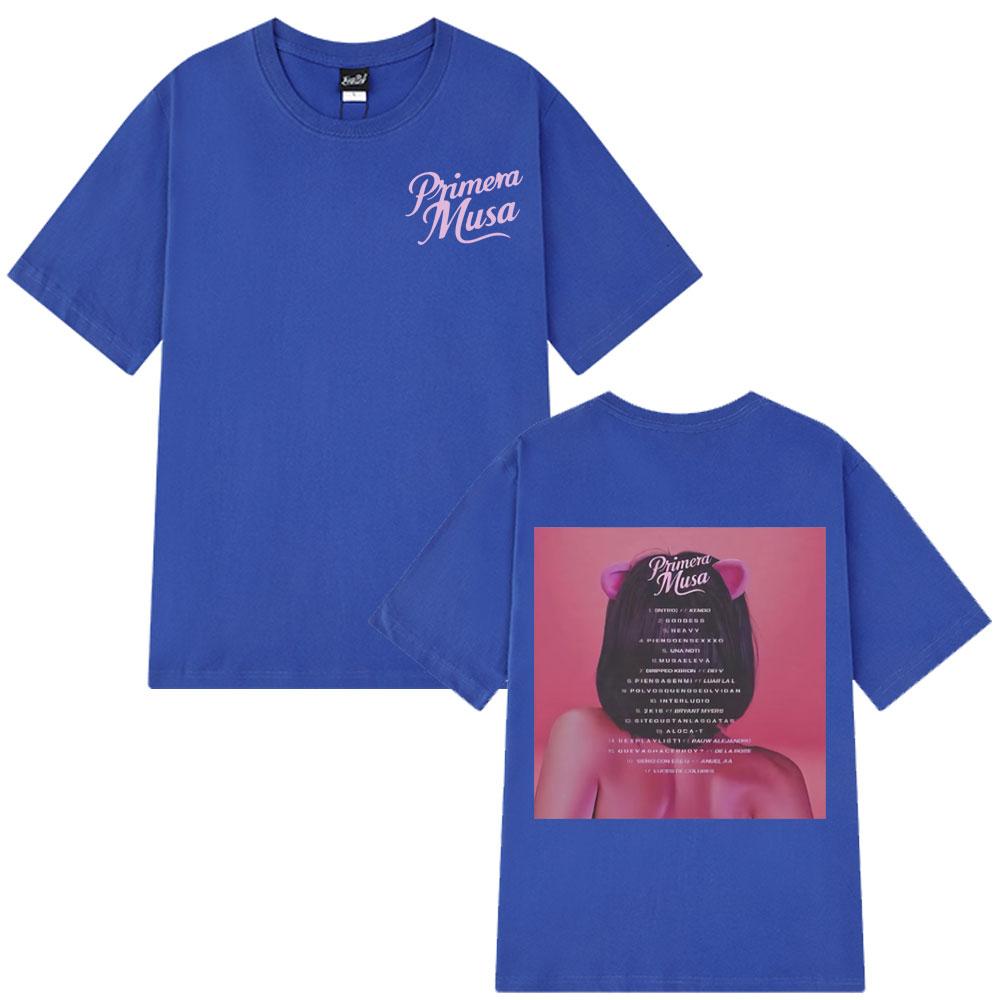 2025 Summer Rapper Omar Courtz Primera Musa Tour Album Graphic Men Women 100% Pure Cotton Printed T-shirtAesthetics Oversized
