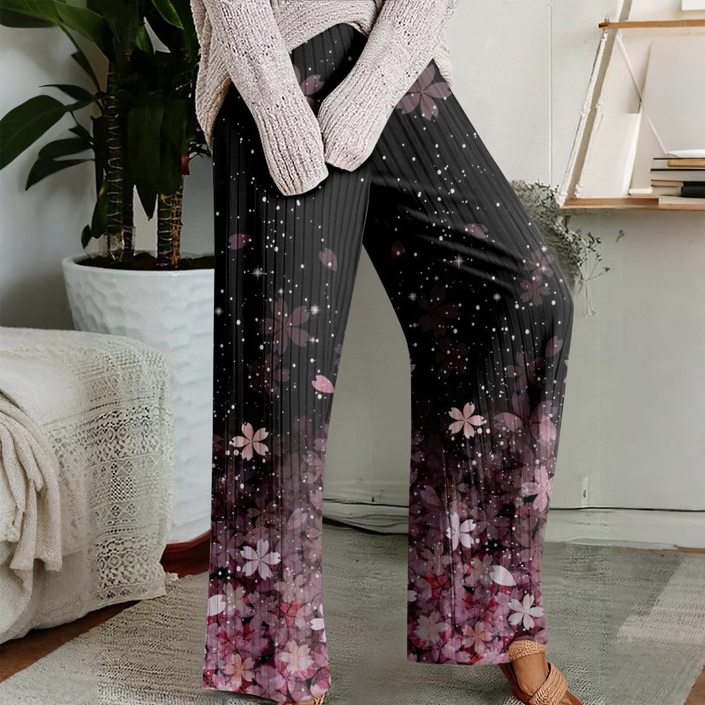 Pajama Pants, Sleepwear, Casual Drawstring Elastic Waist Pants, Comfortable Straight-leg Loose Pants