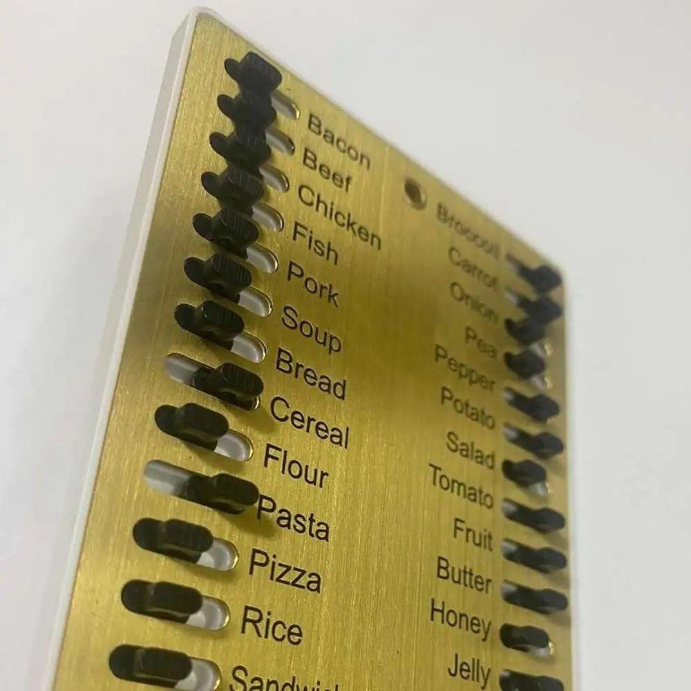 Portable Shopping List Durable Slide Checklist Board Home Supplies Metal Grocery List Mom Kids