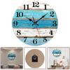 Stylish and Silent Beach Blue Wall Clock for Your Kitchen - Battery Operated