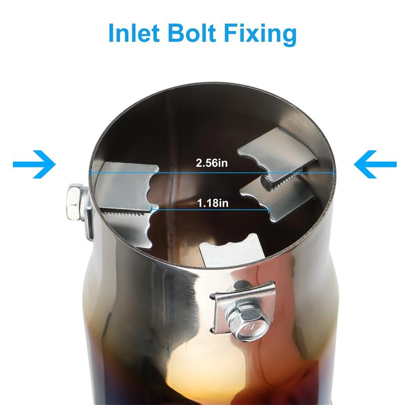 1 шт. Универсальный глушитель выхлопной системы автомобиля Высокопроизводительный прямой глушитель из нержавеющей стали Улучшает звук и стиль